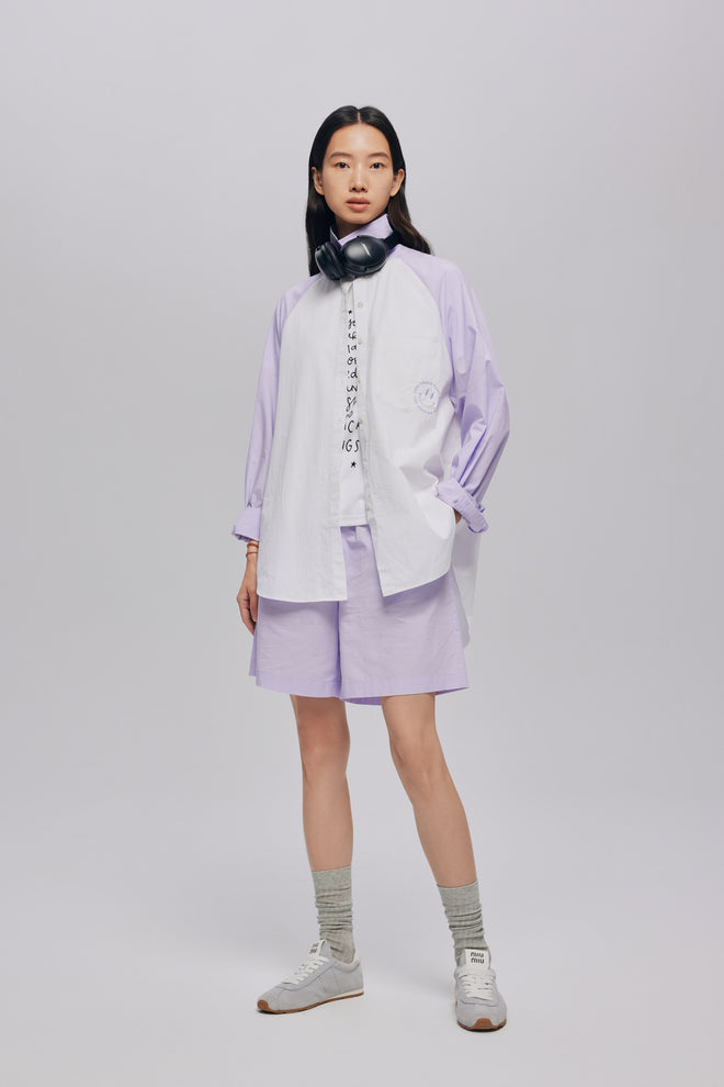 Taro Purple Shirt Set-Shirts