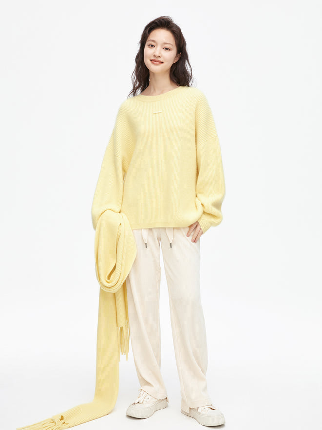 Pull jaune collant