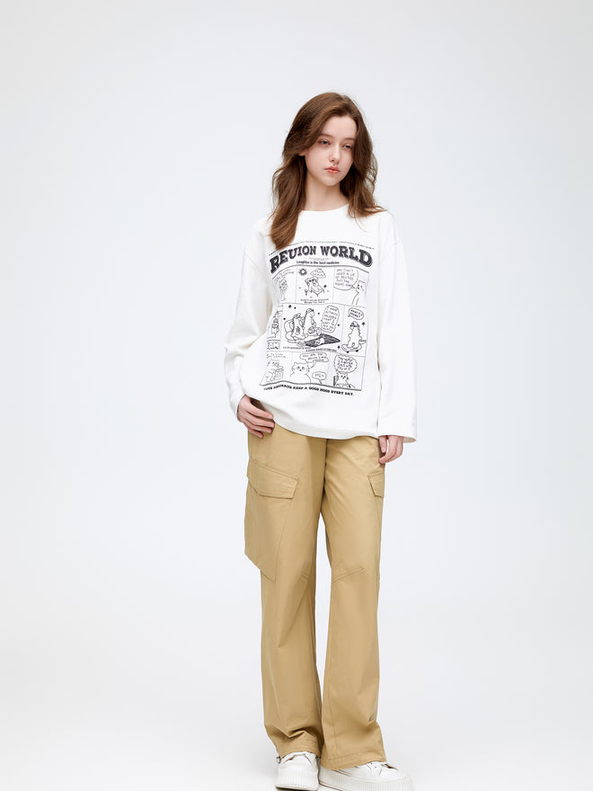 Comic Sleeve Long T-Shirt