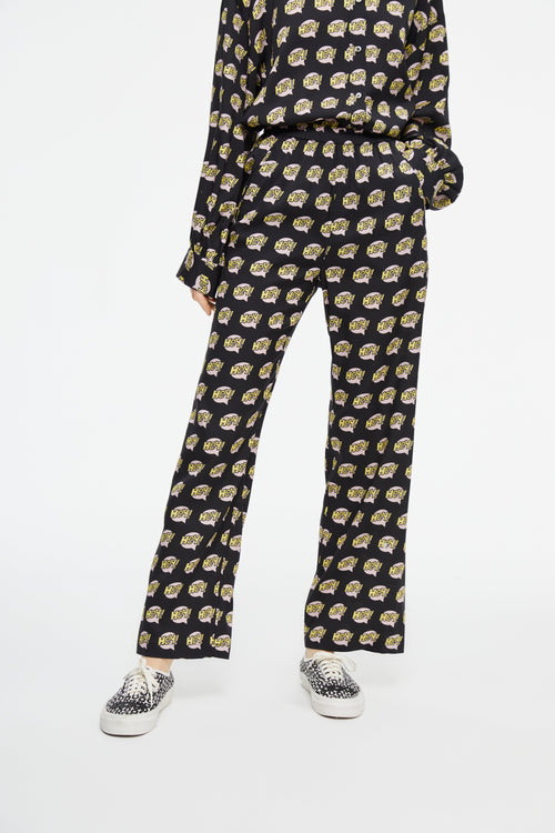 'Hey' Silk Pajama Pant-Sample