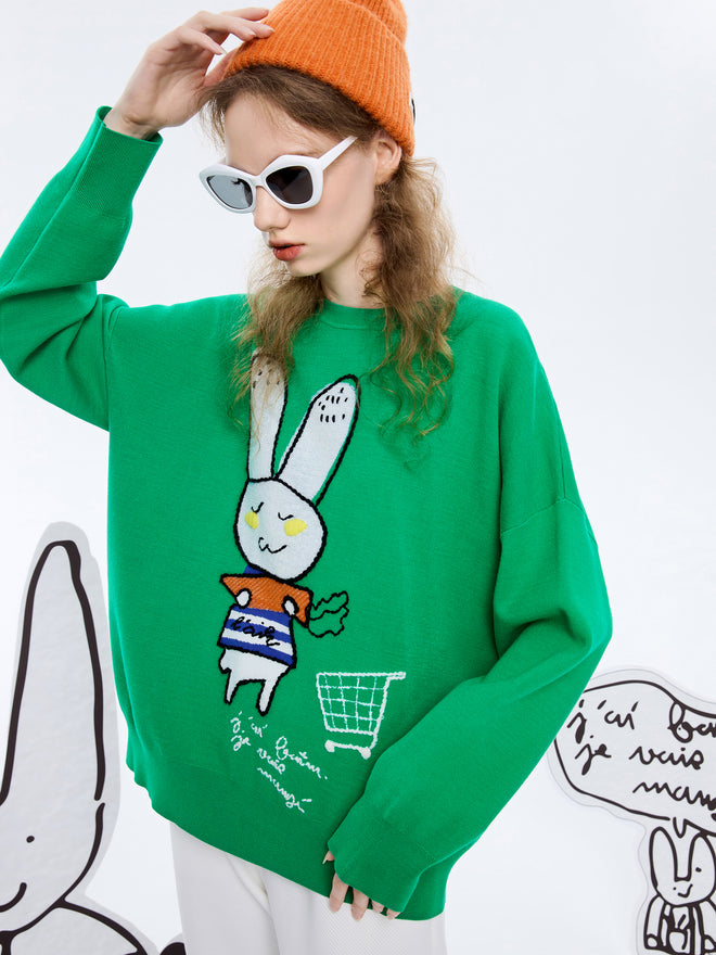 Pull vert lapin Casse-Noisette