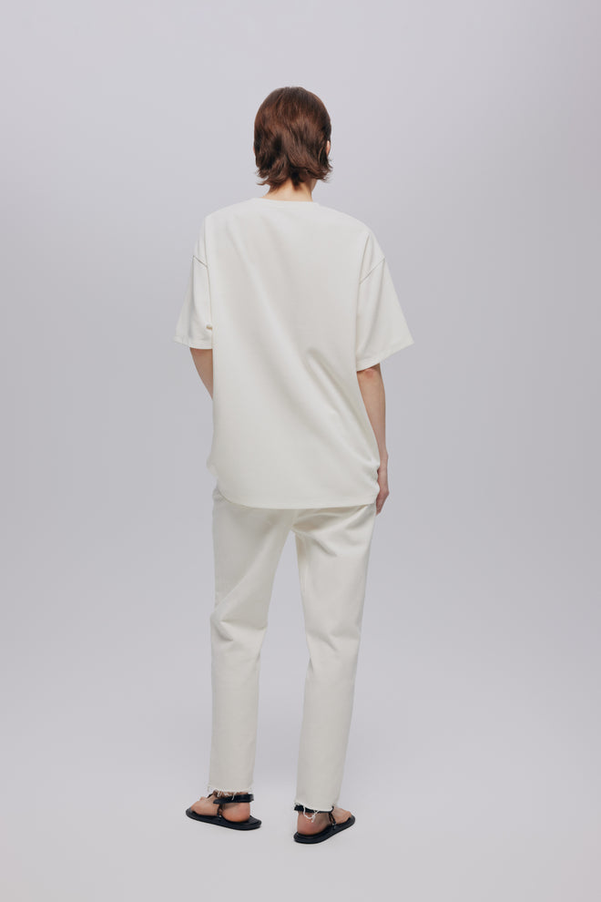 Slim Fit White Jeans