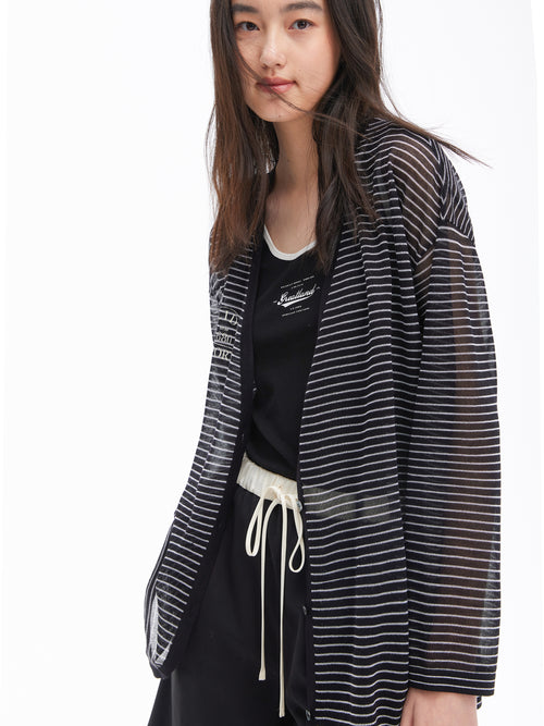 Cardigan cool rayé