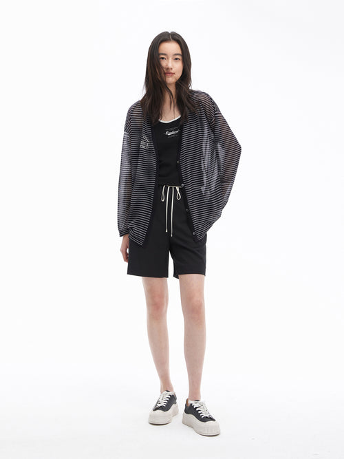 Cardigan cool rayé
