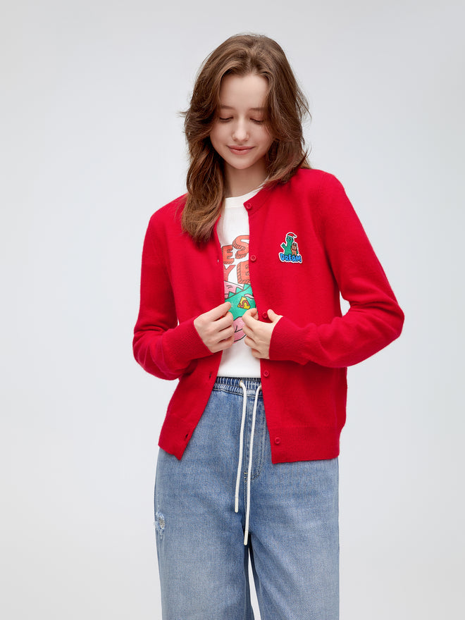 Cardigan rouge du Nouvel An