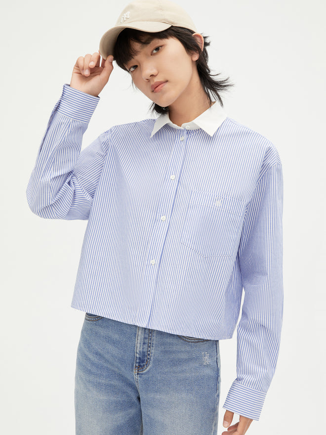 College Striped Short Shirt