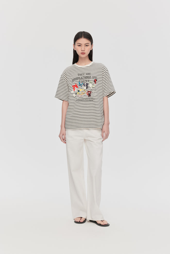 Animal Party Striped T-Shirt