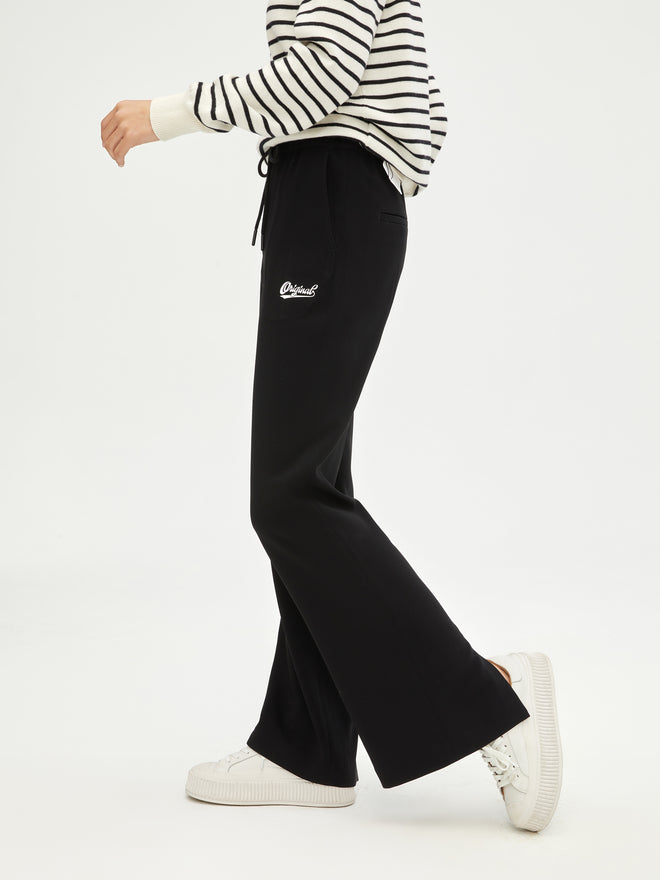 Pantalon évasé en acétate extensible