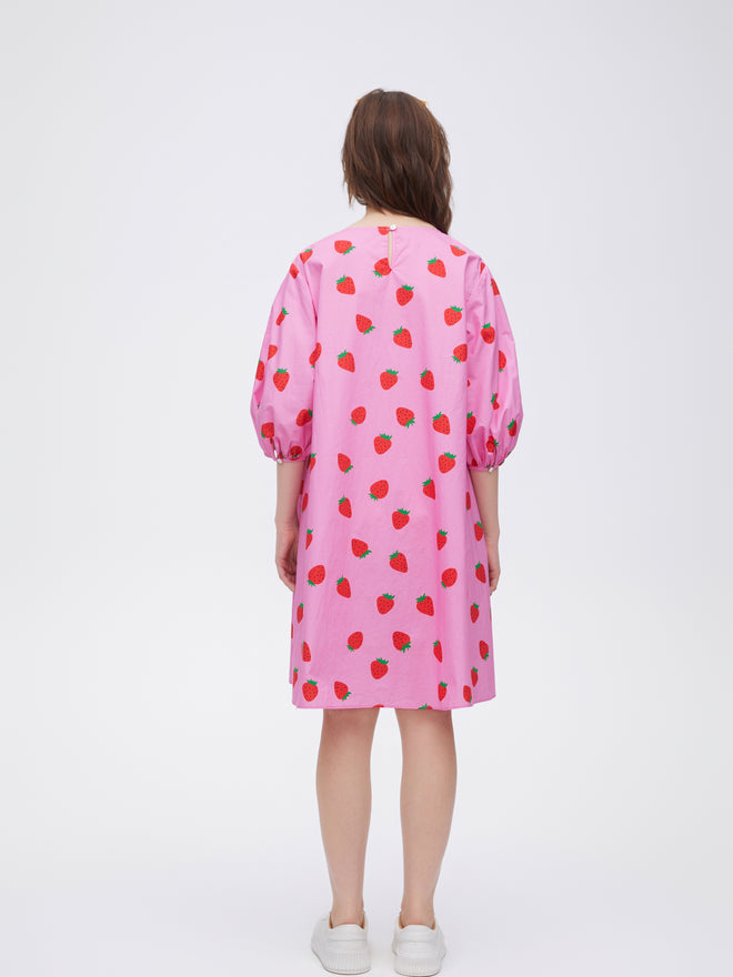 Robe à imprimé fraise