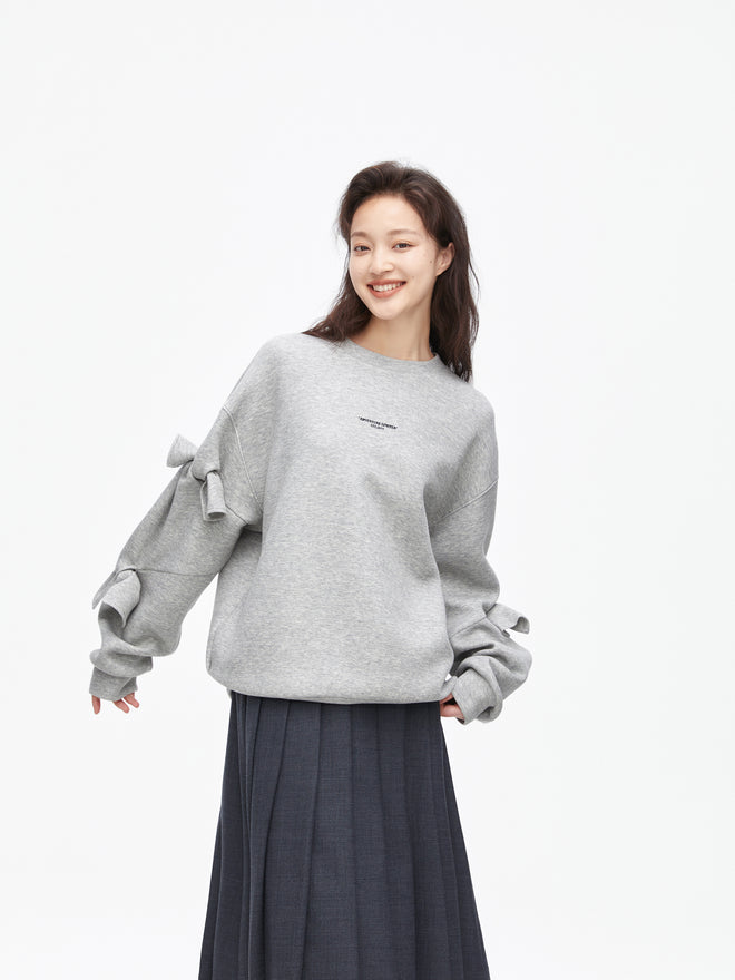 Sweat-shirt avec nœud papillon
