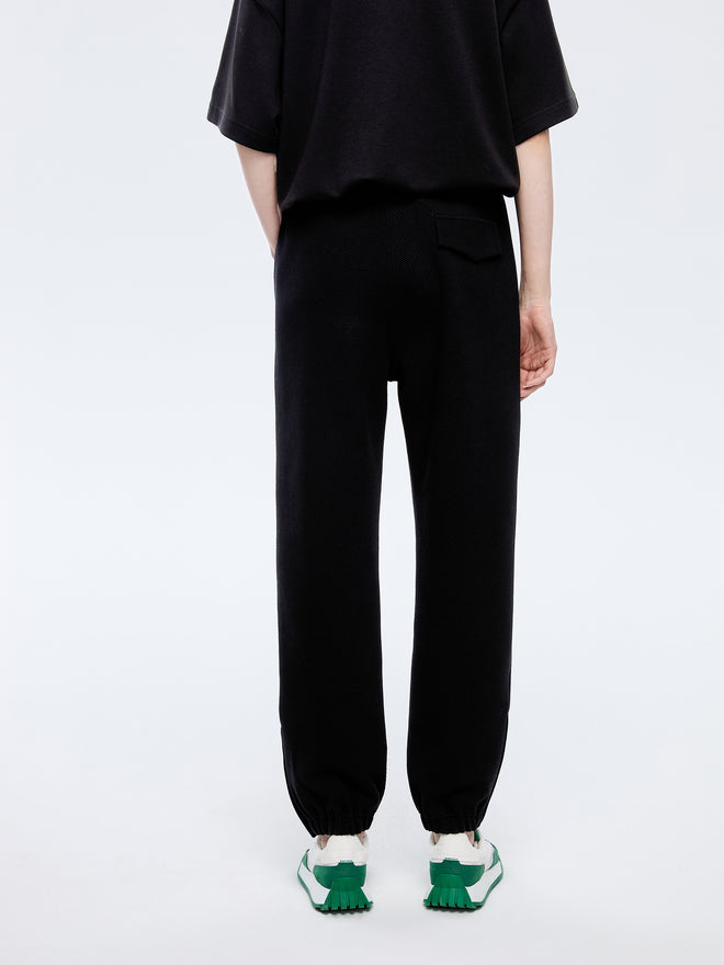 Pantalon de survêtement décontracté en sergé