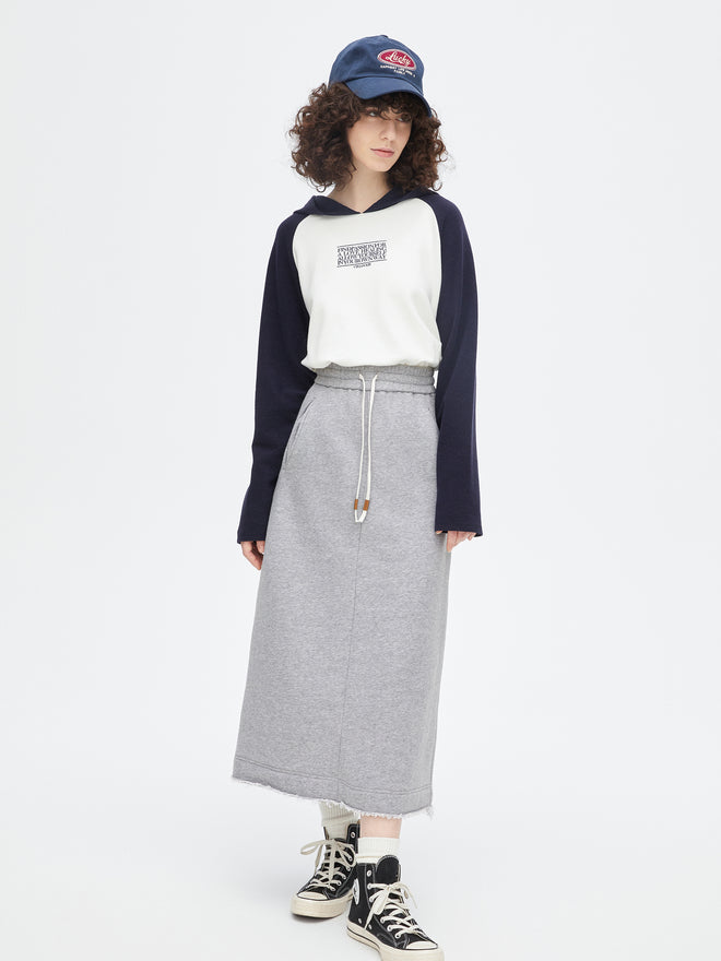 College Hooded Long Sleeve T-Shirt