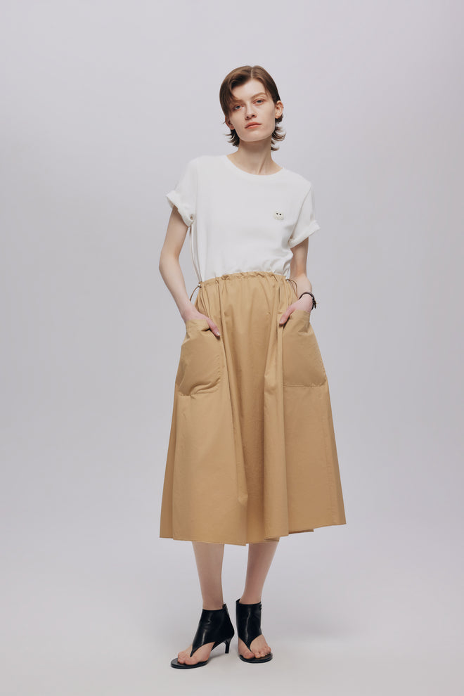 Fake Two Piece Patchwork Dress