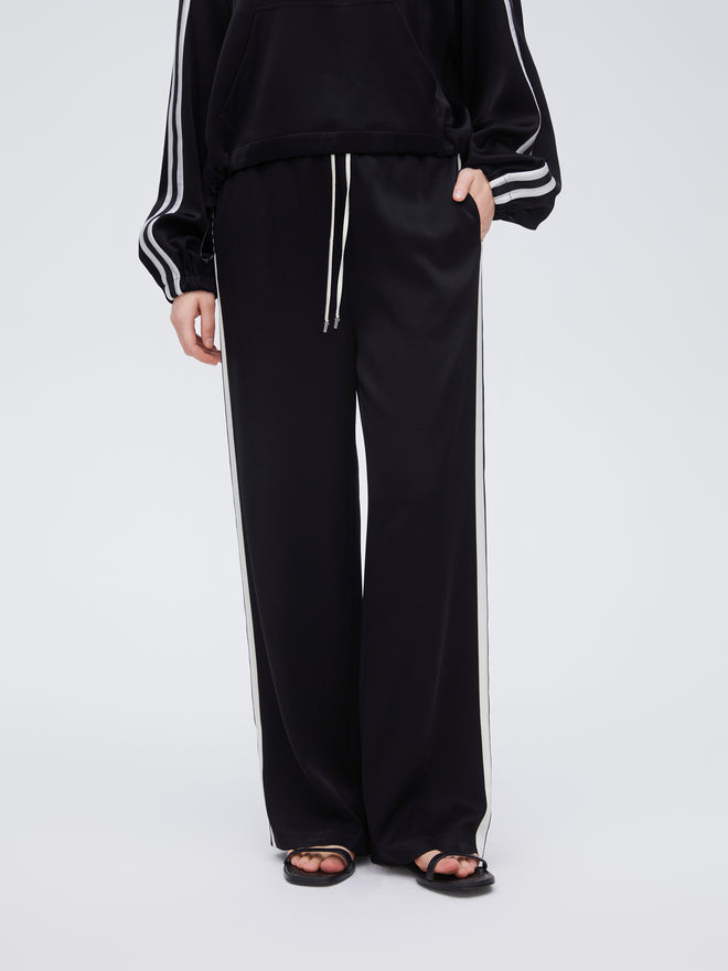 Pantalon de survêtement drapé en acétate