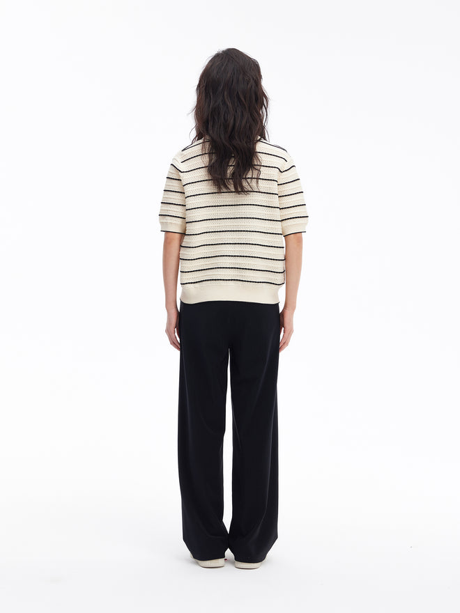 Classic Woven Stripe Cardigan