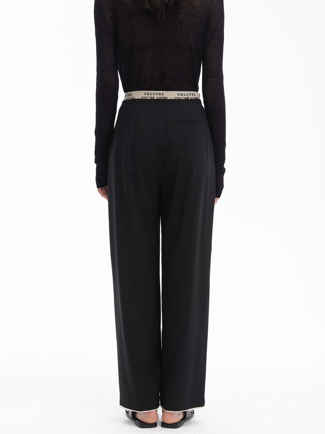 Pantalon élégant à taille élastiquée