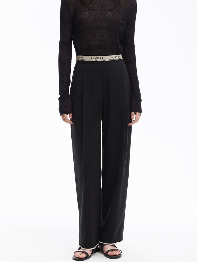 Pantalon élégant à taille élastiquée
