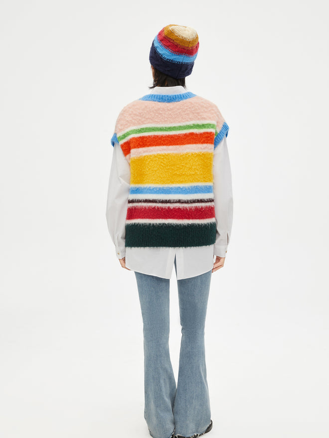 Gilet rayé de couleur Farrow