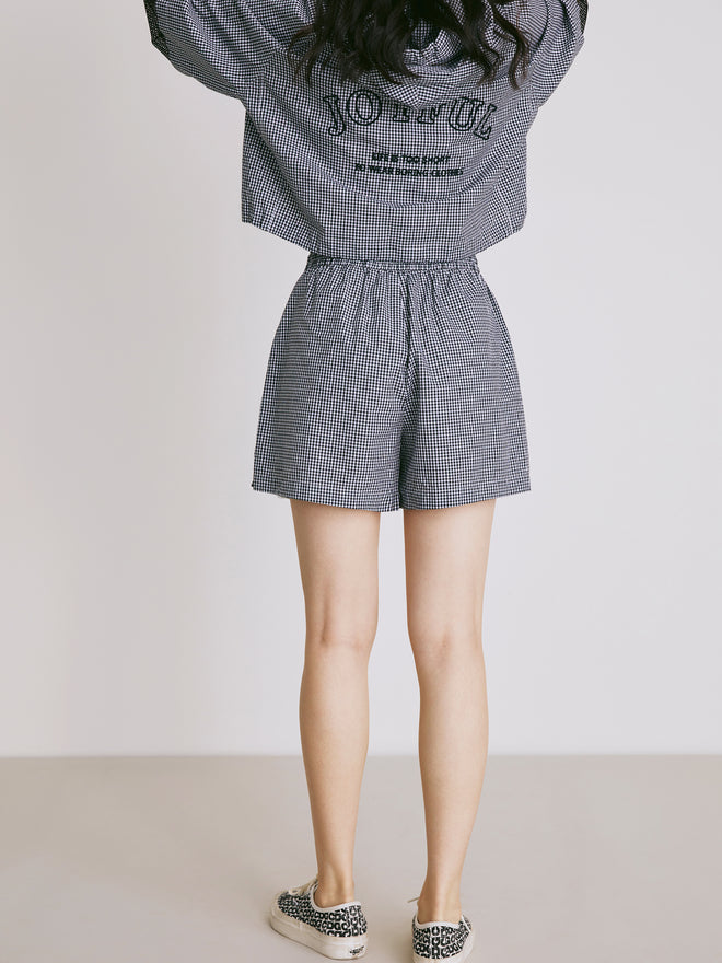 Fine Plaid Set-Shorts