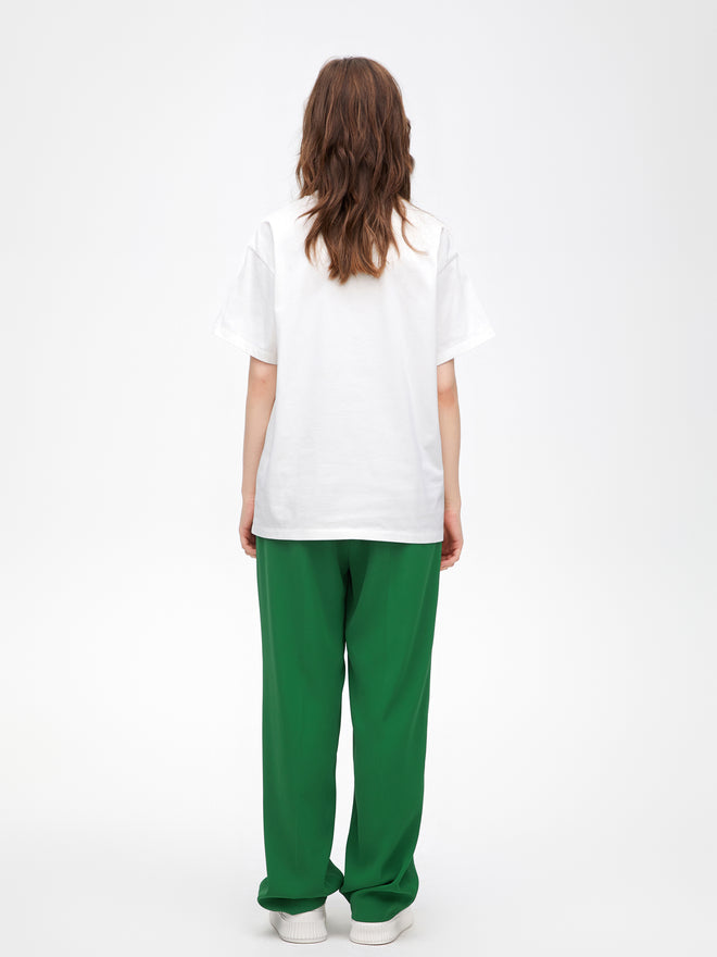 T-shirt blanc à slogan POP