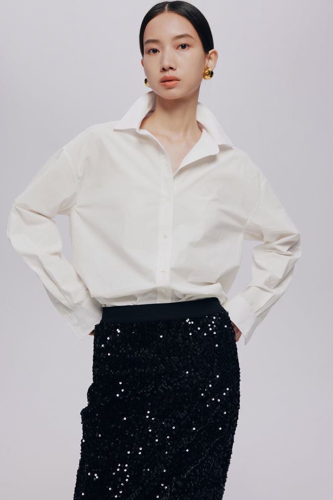 Striped Shawl Two-Piece Shirt-(The accessory shawl needs to be purchased with the top and is not sold separately for delivery.)