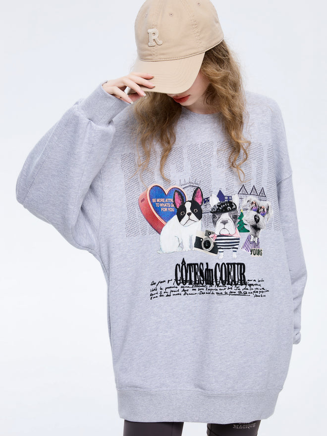 Sweat-shirt Graffiti Doodle français