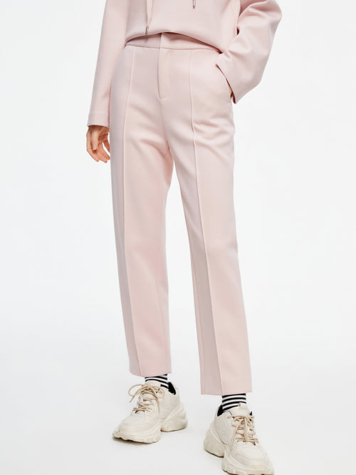 Pantalon décontracté rose crème