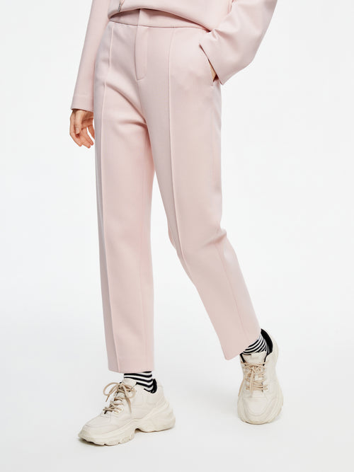 Pantalon décontracté rose crème