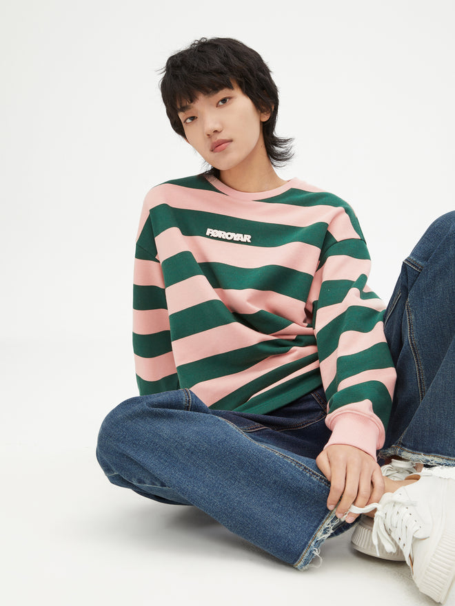 Pop Striped Silhouette Sweatshirt