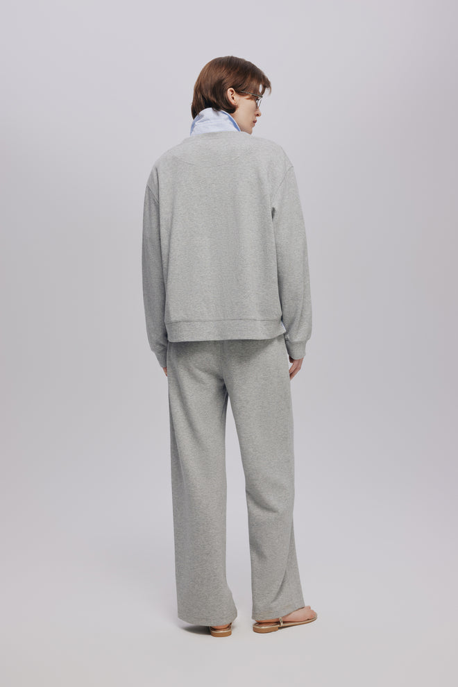 ワイドレッグスリットスウェットパンツ