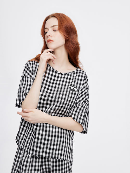 Costume-Tee à carreaux des années 80