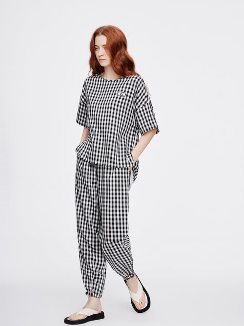 Costume-Tee à carreaux des années 80