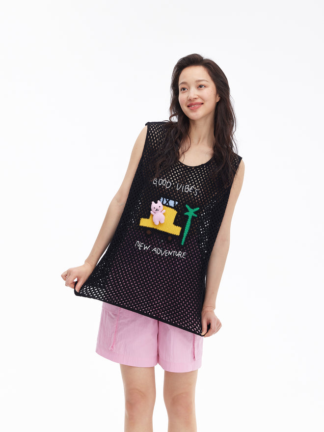U-Cat Holiday Mesh Shirt
