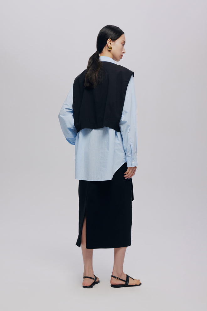 False Two Piece Tops-(The accessory shawl needs to be purchased with the top and is not sold separately for delivery.