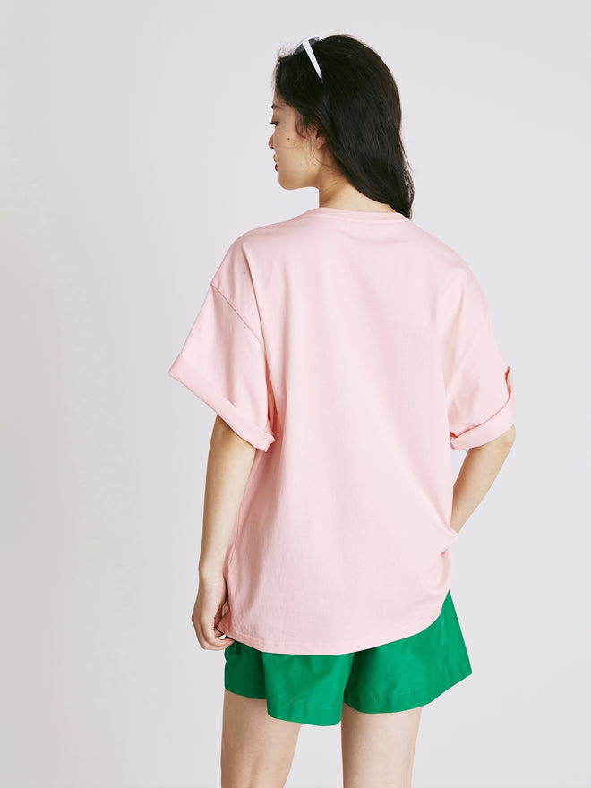 Champagne Pink Dog Print Tee