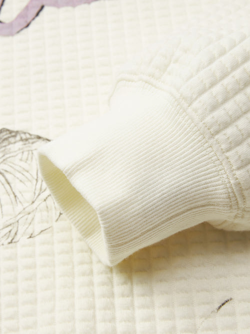 Sweat-shirt à capuche avec croquis de chat