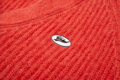 Cardigan ample en tricot orange
