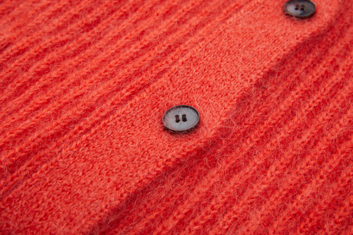 Cardigan ample en tricot orange