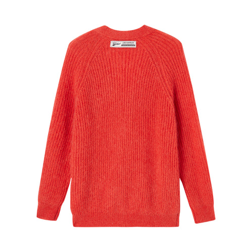Cardigan ample en tricot orange