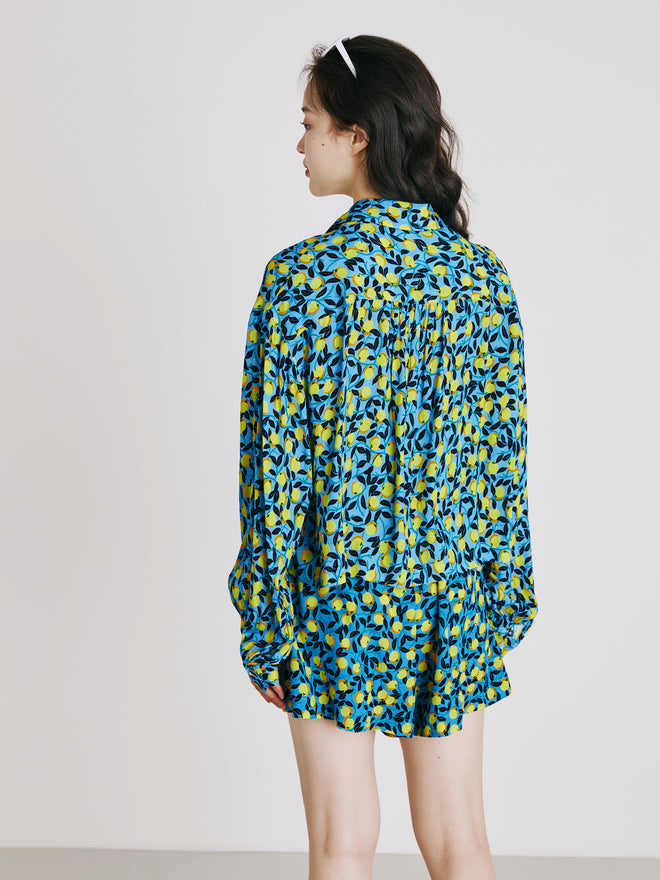 Chemise VC à imprimé citron