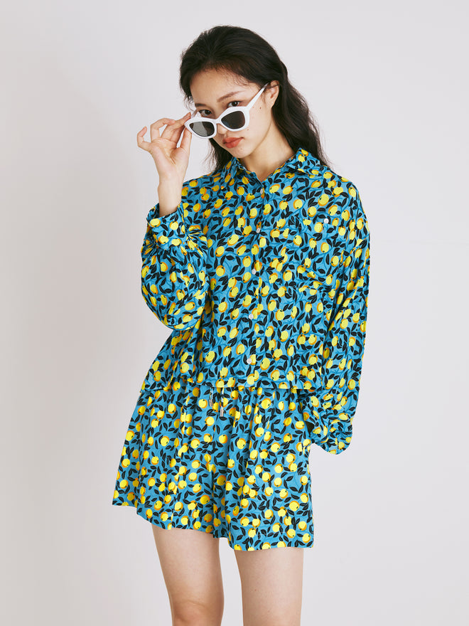 Chemise VC à imprimé citron
