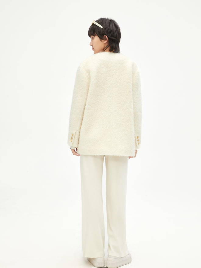 ウールとカシミアのニットパンツ