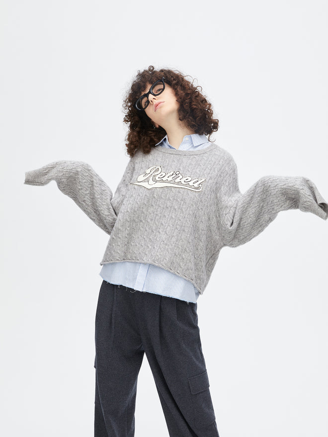 Pull fleuri vintage