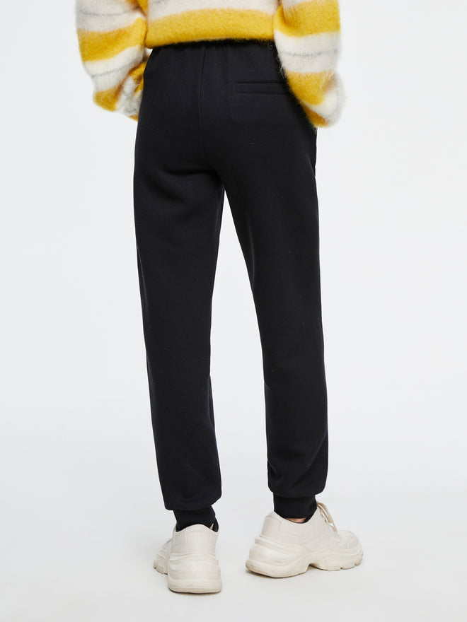 Pantalon sweat-shirt noir polyvalent