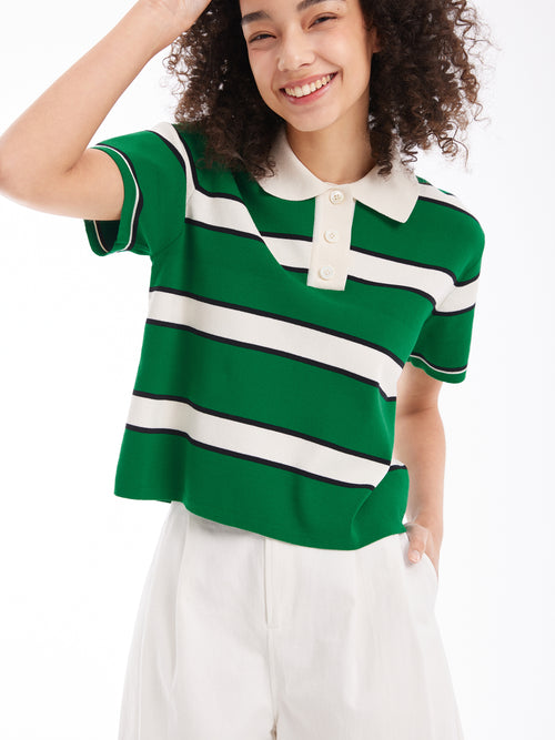 Wide Stripe polo shirt