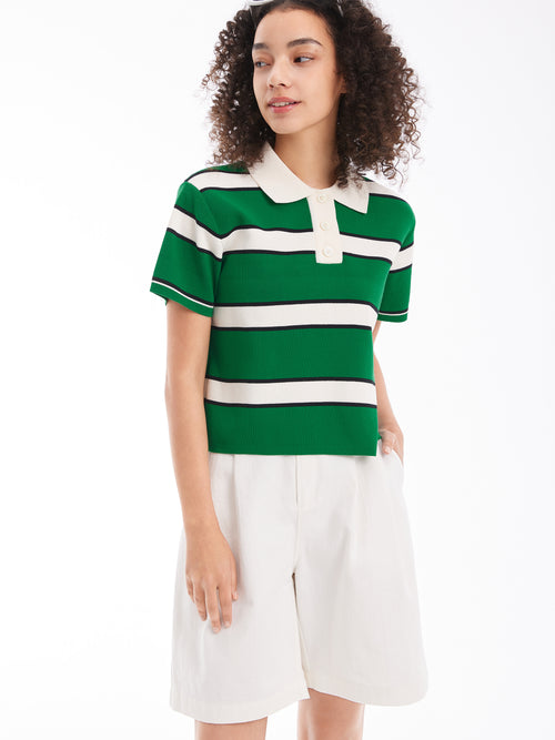 Wide Stripe polo shirt