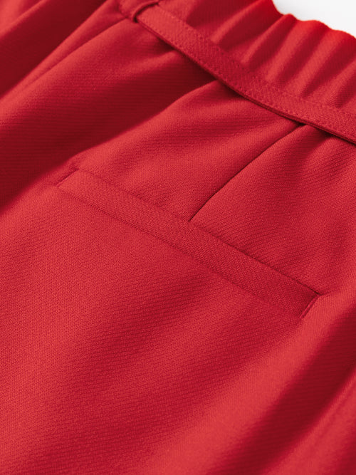 pantalon de costume en laine à jambe large rouge vintage