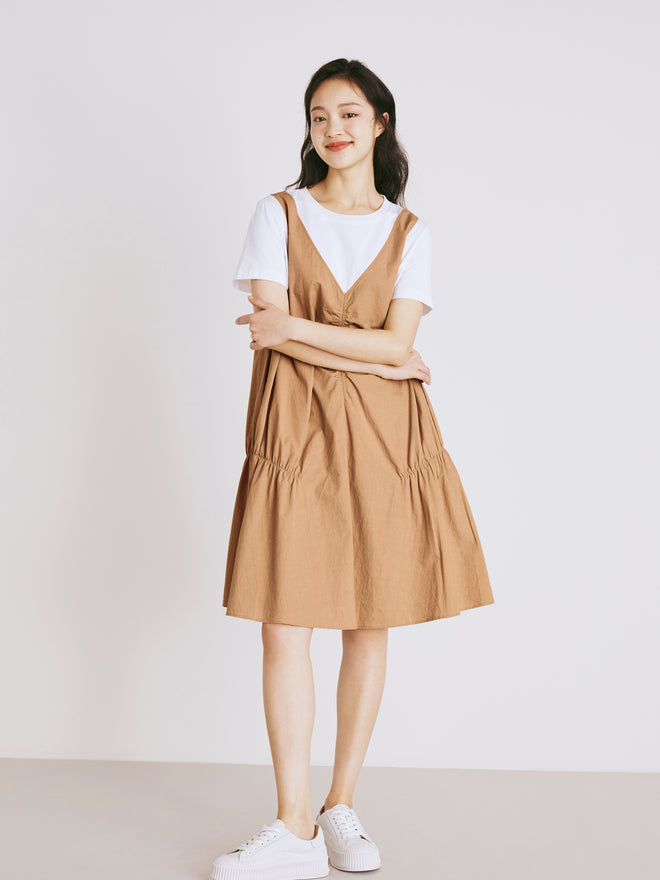 Robe moka color block