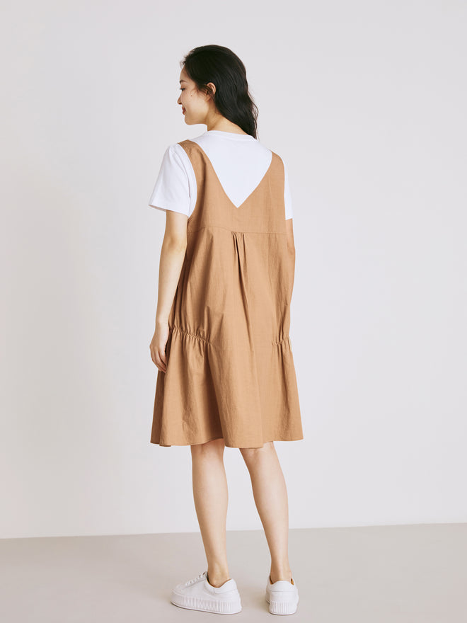 Robe moka color block