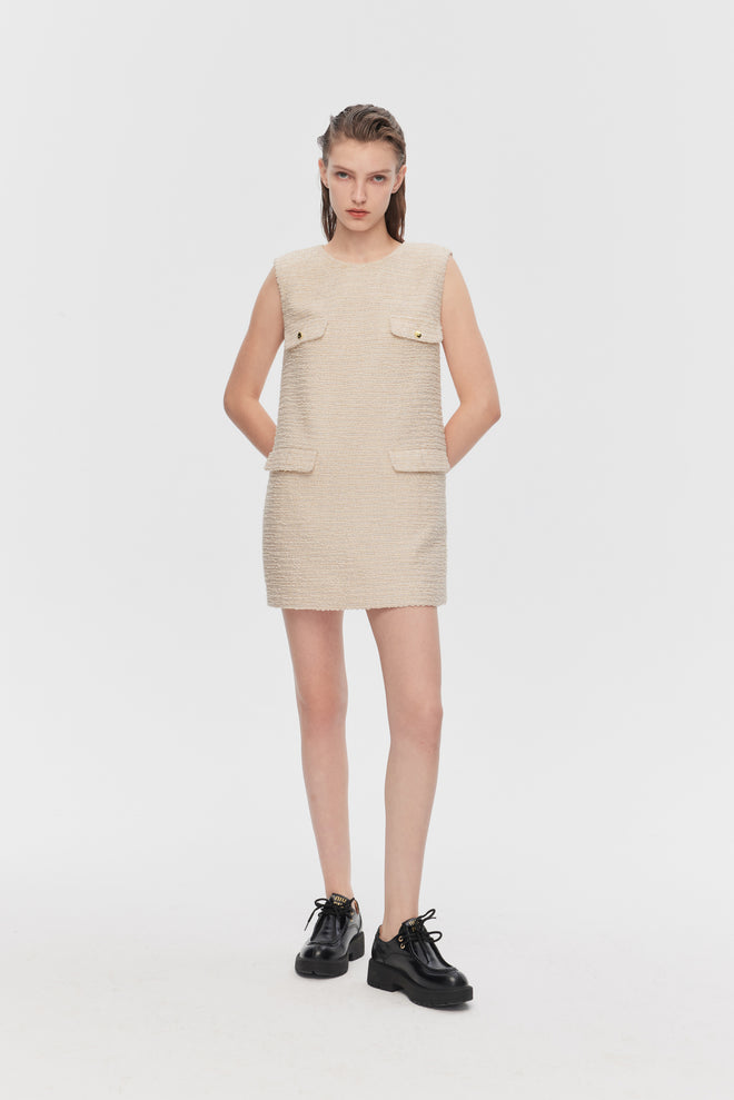 Robe-costume en tweed pastel